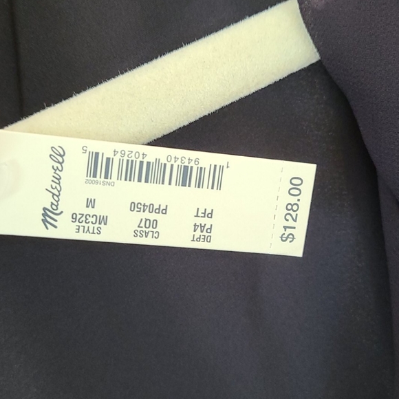 MADEWELL Black & Pink Floral Georgette Sheer Wrap Midi Dress - Picture 14 of 14